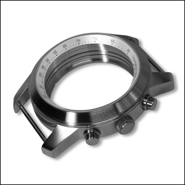 40mm / brushed / White tachy-bezel